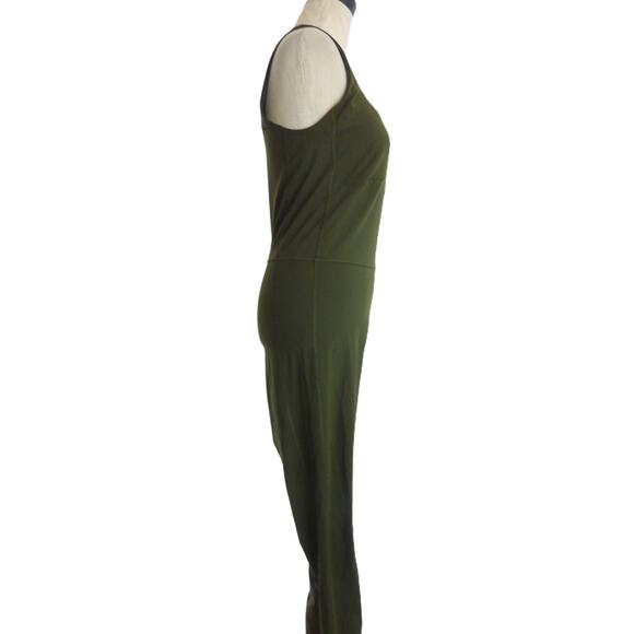 Everlane The Perform Square-neck Unitard Bodysuit Jumpsuit Green L - Picture 2 of 5